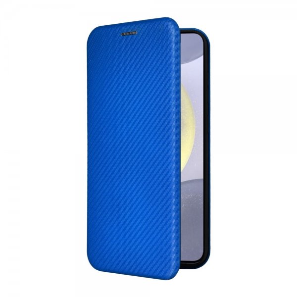 Samsung Galaxy S25 Plus Fodral Kolfibertextur Blå
