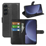 Samsung Galaxy S25 Plus Fodral Litchi Svart