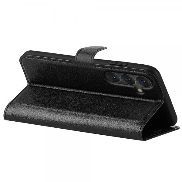 Samsung Galaxy S25 Plus Fodral Litchi Svart