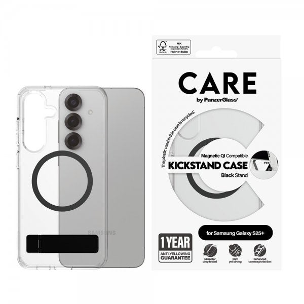 CARE by PanzerGlass Samsung Galaxy S25 Plus Skal Kickstand MagSafe Svart
