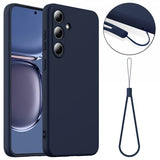 Samsung Galaxy S25 Plus Skal med Strap Silikon MagSafe Mörkblå