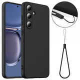 Samsung Galaxy S25 Plus Skal med Strap Silikon MagSafe Svart