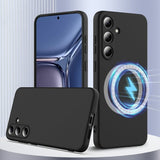 Samsung Galaxy S25 Plus Skal med Strap Silikon MagSafe Svart