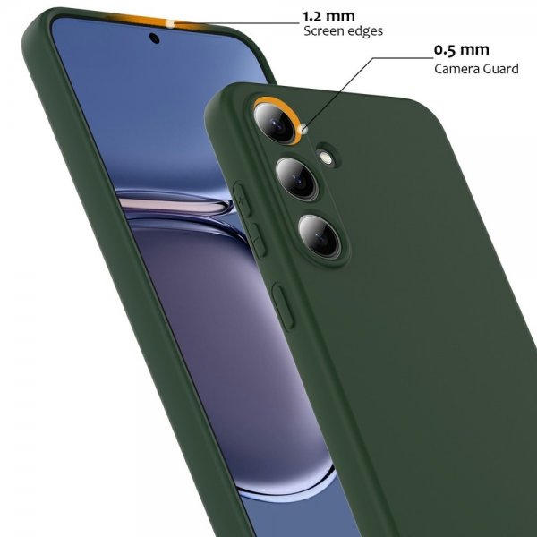 Samsung Galaxy S25 Plus Skal med Strap Silikon MagSafe Mörkgrön