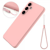 Samsung Galaxy S25 Plus Skal med Strap Silikon Rosa