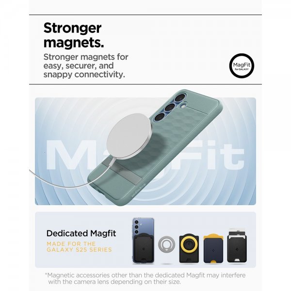 Spigen Samsung Galaxy S25 Plus Skal Parallax MagFit Sage Green