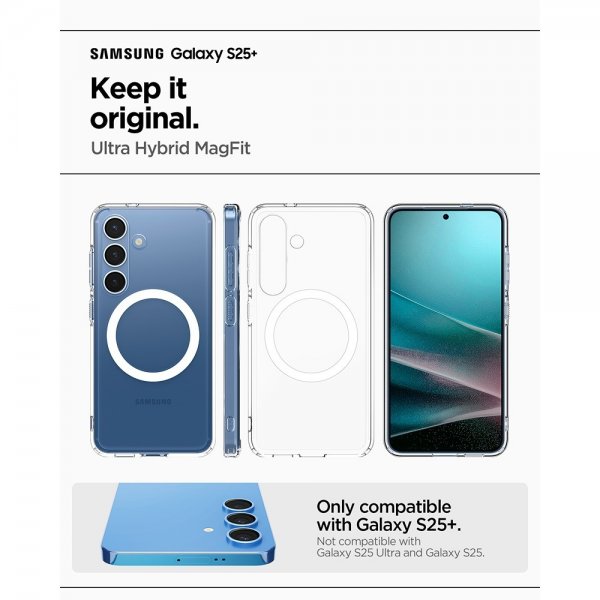 Spigen Samsung Galaxy S25 Plus Skal Ultra Hybrid MagFit Clear White