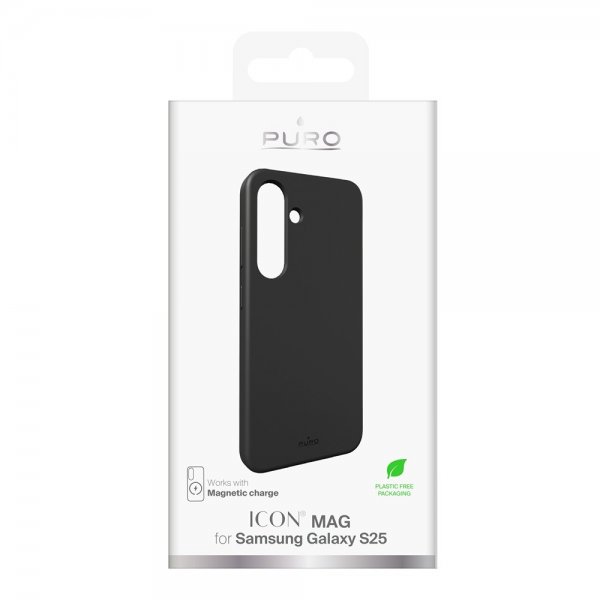 Puro Samsung Galaxy S25 Skal ICON Mag Svart