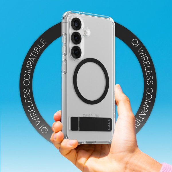 CARE by PanzerGlass Samsung Galaxy S25 Skal Kickstand MagSafe Svart