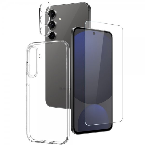 Northjo Samsung Galaxy S25 Skal med Skärmskydd och Kameraskydd 3-i-1
