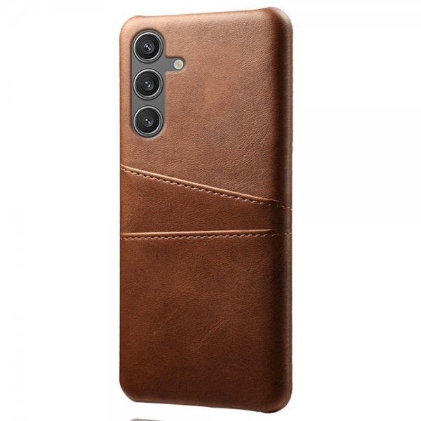 Samsung Galaxy S25 Skal med två Kortfack Mörkbrun
