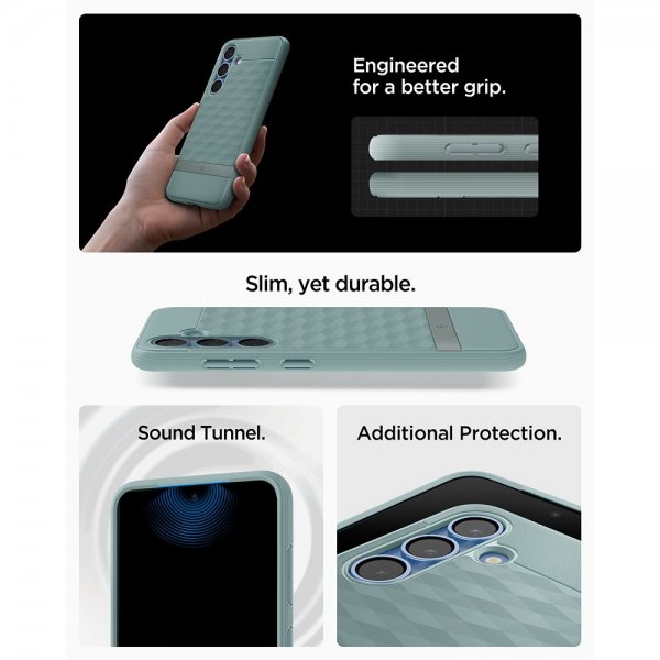 Spigen Samsung Galaxy S25 Skal Parallax MagFit Sage Green