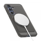 Spigen Samsung Galaxy S25 Skal Rugged Armor MagFit Marble Gray
