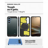 Spigen Samsung Galaxy S25 Skal Tough Armor MagFit Abyss Green