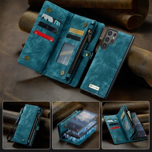 CaseMe Samsung Galaxy S25 Ultra Fodral 008 Series Löstagbart Skal Blå