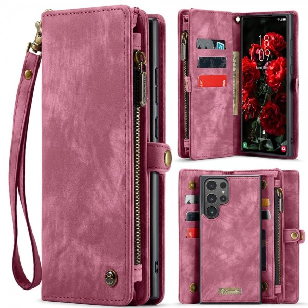CaseMe Samsung Galaxy S25 Ultra Fodral 008 Series Löstagbart Skal Röd
