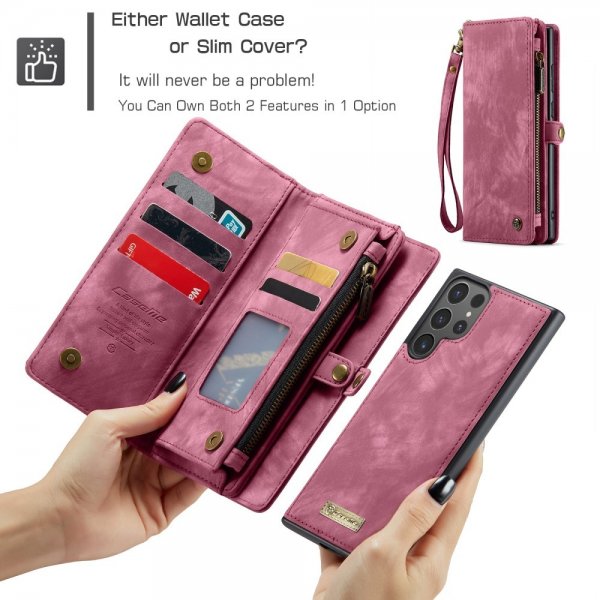 CaseMe Samsung Galaxy S25 Ultra Fodral 008 Series Löstagbart Skal Röd