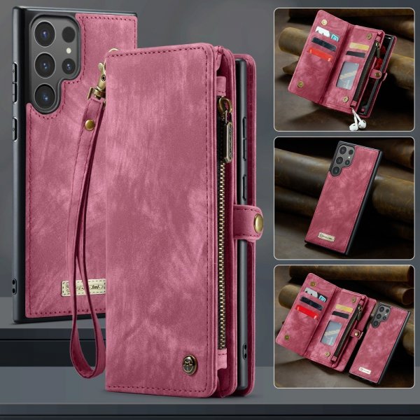 CaseMe Samsung Galaxy S25 Ultra Fodral 008 Series Löstagbart Skal Röd