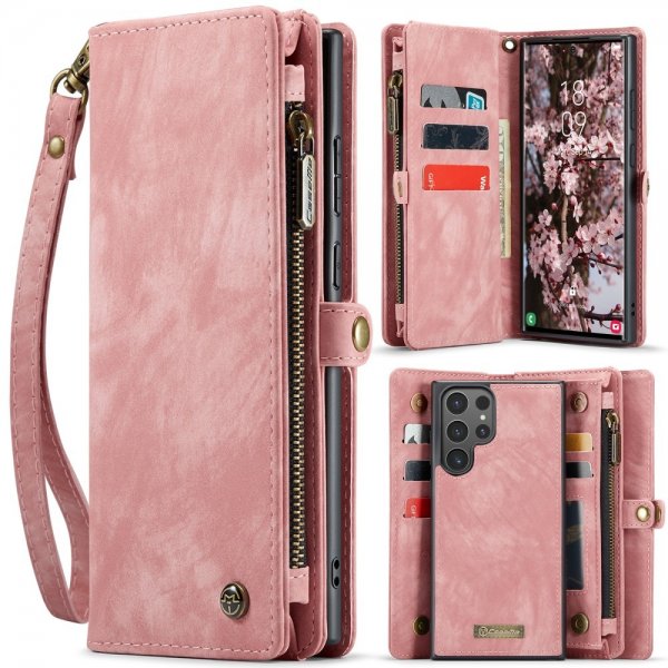 CaseMe Samsung Galaxy S25 Ultra Fodral 008 Series Löstagbart Skal Rosa