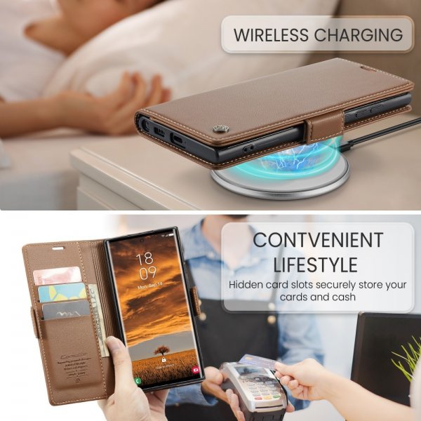 CaseMe Samsung Galaxy S25 Ultra Fodral 023 Series Brun
