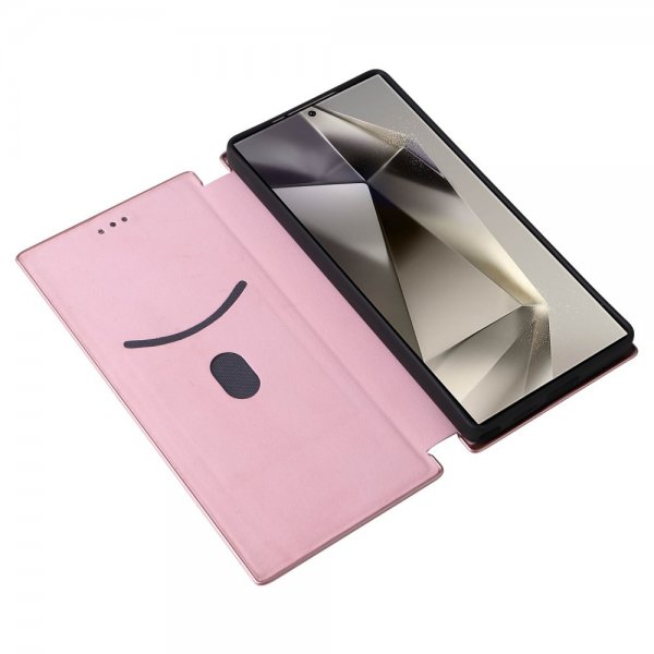 Samsung Galaxy S25 Ultra Fodral Kolfibertextur Roseguld