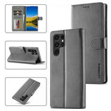 Lc.Imeeke Samsung Galaxy S25 Ultra Fodral med Kortfack Stativfunktion Grå