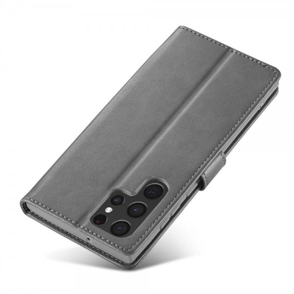 Lc.Imeeke Samsung Galaxy S25 Ultra Fodral med Kortfack Stativfunktion Grå