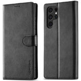 Lc.Imeeke Samsung Galaxy S25 Ultra Fodral med Kortfack Stativfunktion Svart