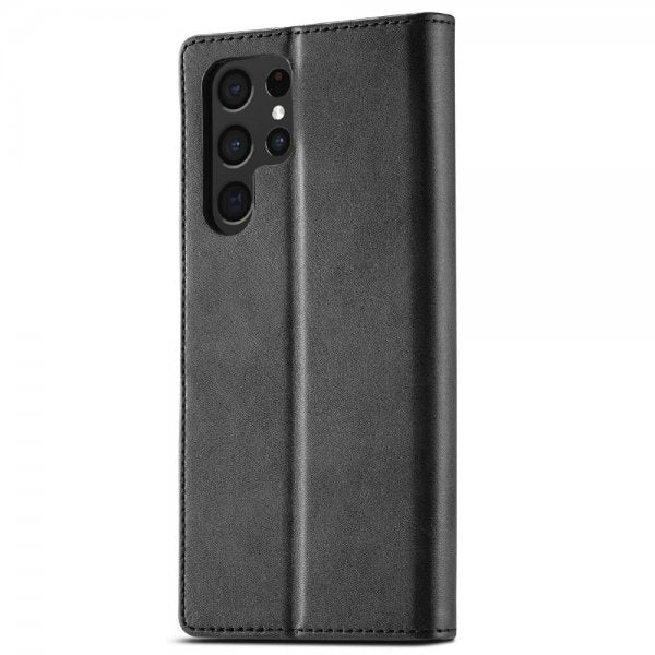 Lc.Imeeke Samsung Galaxy S25 Ultra Fodral med Kortfack Stativfunktion Svart