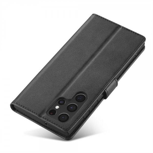 Lc.Imeeke Samsung Galaxy S25 Ultra Fodral med Kortfack Stativfunktion Svart