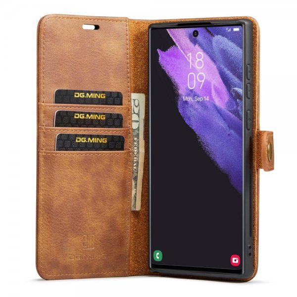 Dg.Ming Samsung Galaxy S25 Ultra Fodral med Löstagbart Skal Brun