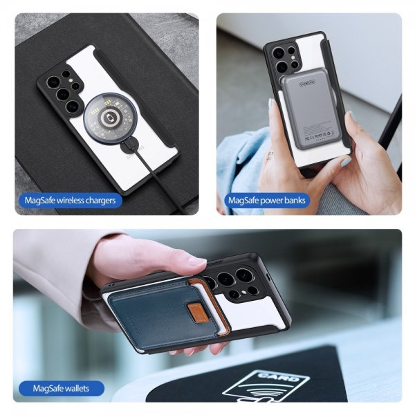 Dux Ducis Samsung Galaxy S25 Ultra Fodral Skin X Pro Series Kickstand MagSafe Svart