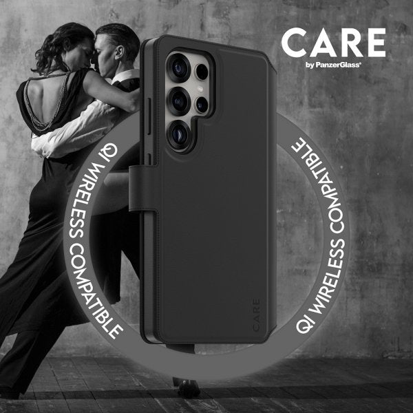 CARE by PanzerGlass Samsung Galaxy S25 Ultra Fodral Tango Two-in-One Wallet MagSafe Svart