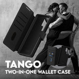 CARE by PanzerGlass Samsung Galaxy S25 Ultra Fodral Tango Two-in-One Wallet MagSafe Svart