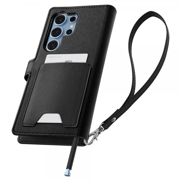 Spigen Samsung Galaxy S25 Ultra Fodral Wallet S Svart