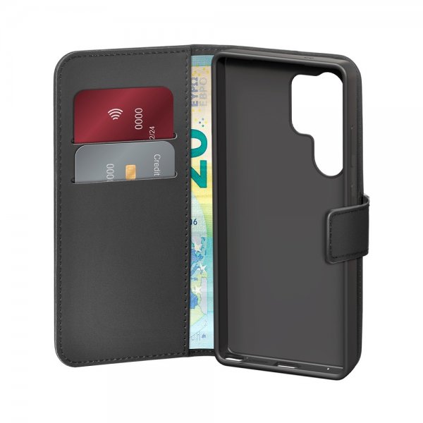 Puro Samsung Galaxy S25 Ultra Fodral Wallet Stand Svart