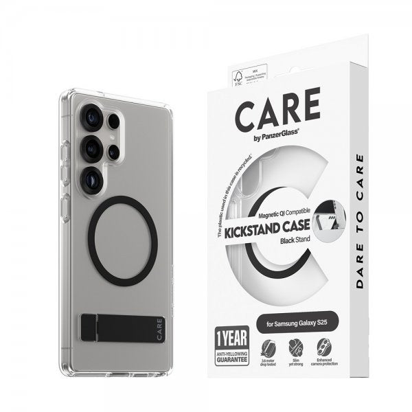 CARE by PanzerGlass Samsung Galaxy S25 Ultra Skal Kickstand MagSafe Svart