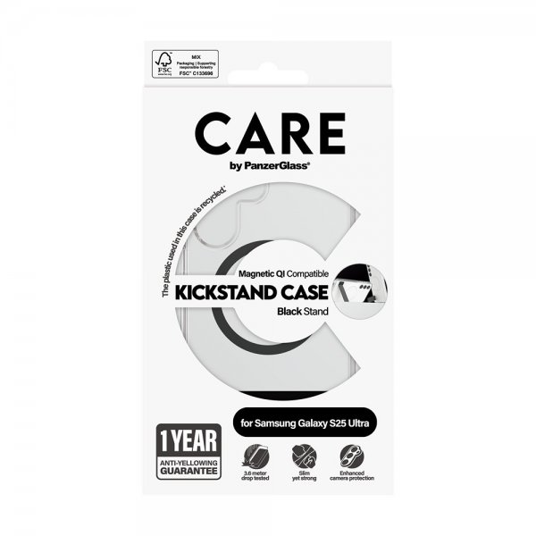 CARE by PanzerGlass Samsung Galaxy S25 Ultra Skal Kickstand MagSafe Svart
