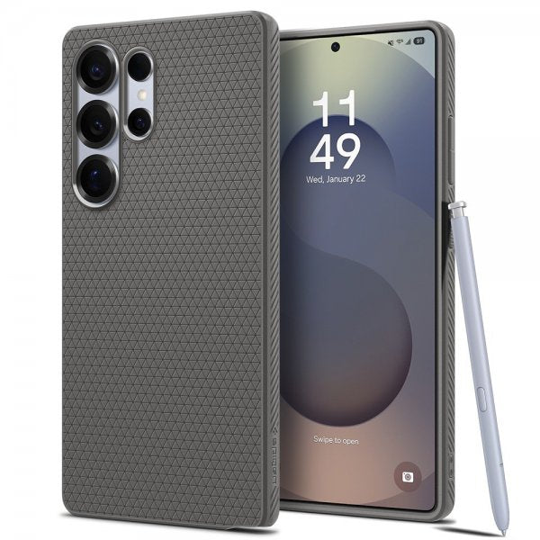 Spigen Samsung Galaxy S25 Ultra Skal Liquid Air Marble Gray
