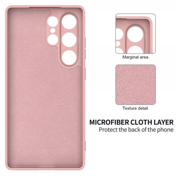 Samsung Galaxy S25 Ultra Skal med Strap Silikon Rosa