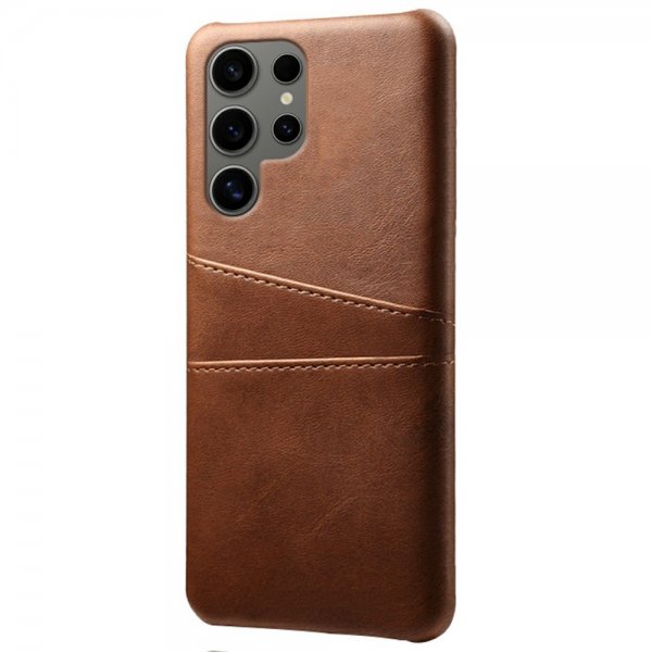 Samsung Galaxy S25 Ultra Skal med två Kortfack Mörkbrun