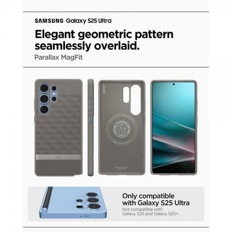 Spigen Samsung Galaxy S25 Ultra Skal Parallax MagFit Ash Gray