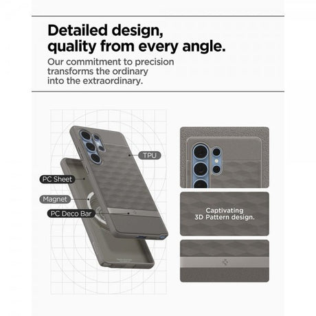 Spigen Samsung Galaxy S25 Ultra Skal Parallax MagFit Ash Gray