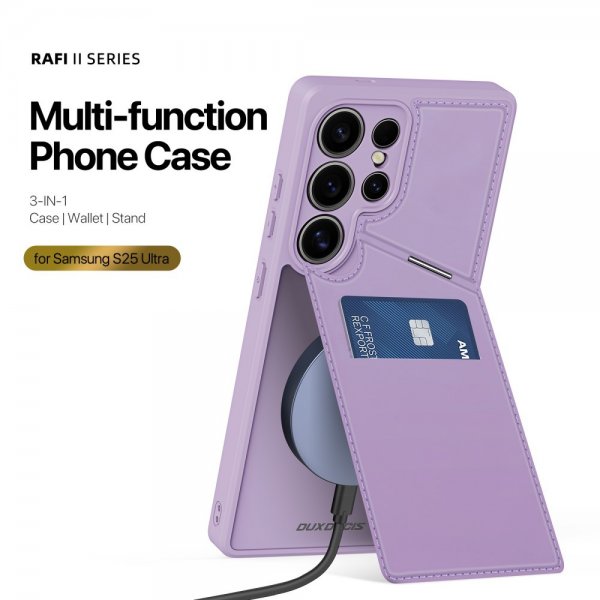 Dux Ducis Samsung Galaxy S25 Ultra Skal Rafi II Series MagSafe Lila
