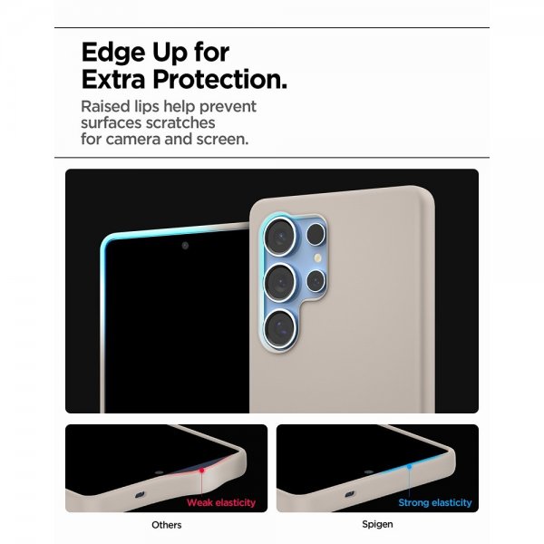 Spigen Samsung Galaxy S25 Ultra Skal Silicone Fit MagFit Natural Titanium