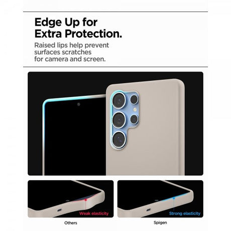 Spigen Samsung Galaxy S25 Ultra Skal Silicone Fit MagFit Natural Titanium