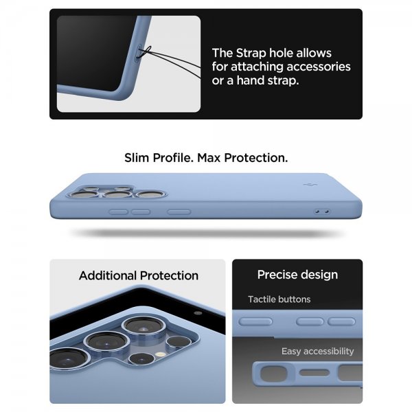 Spigen Samsung Galaxy S25 Ultra Skal Silicone Fit MagFit Sapphire Blue