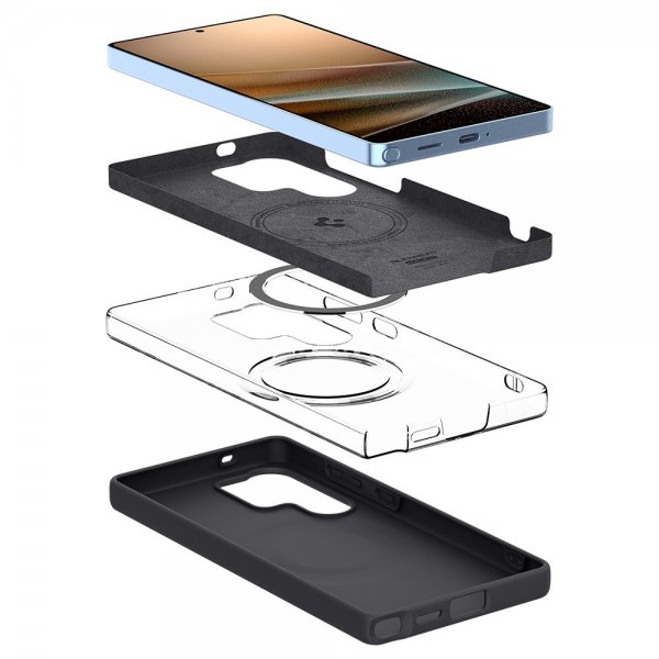 Spigen Samsung Galaxy S25 Ultra Skal Silicone Fit MagFit Svart