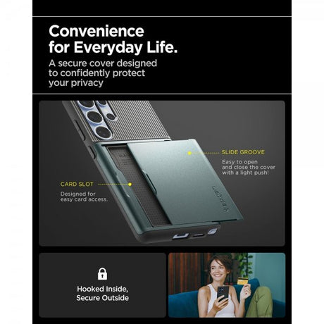 Spigen Samsung Galaxy S25 Ultra Skal Slim Armor CS Abyss Green