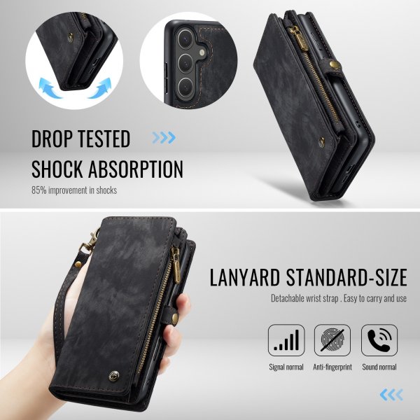 CaseMe Samsung Galaxy S26 Fodral 008 Series Löstagbart Skal Svart